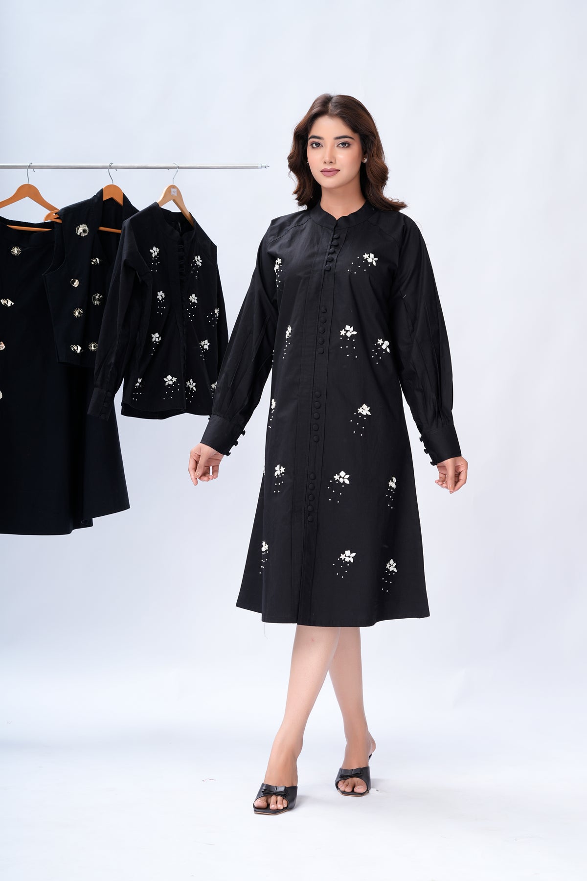 Alice hand-hambroidered shirt dress