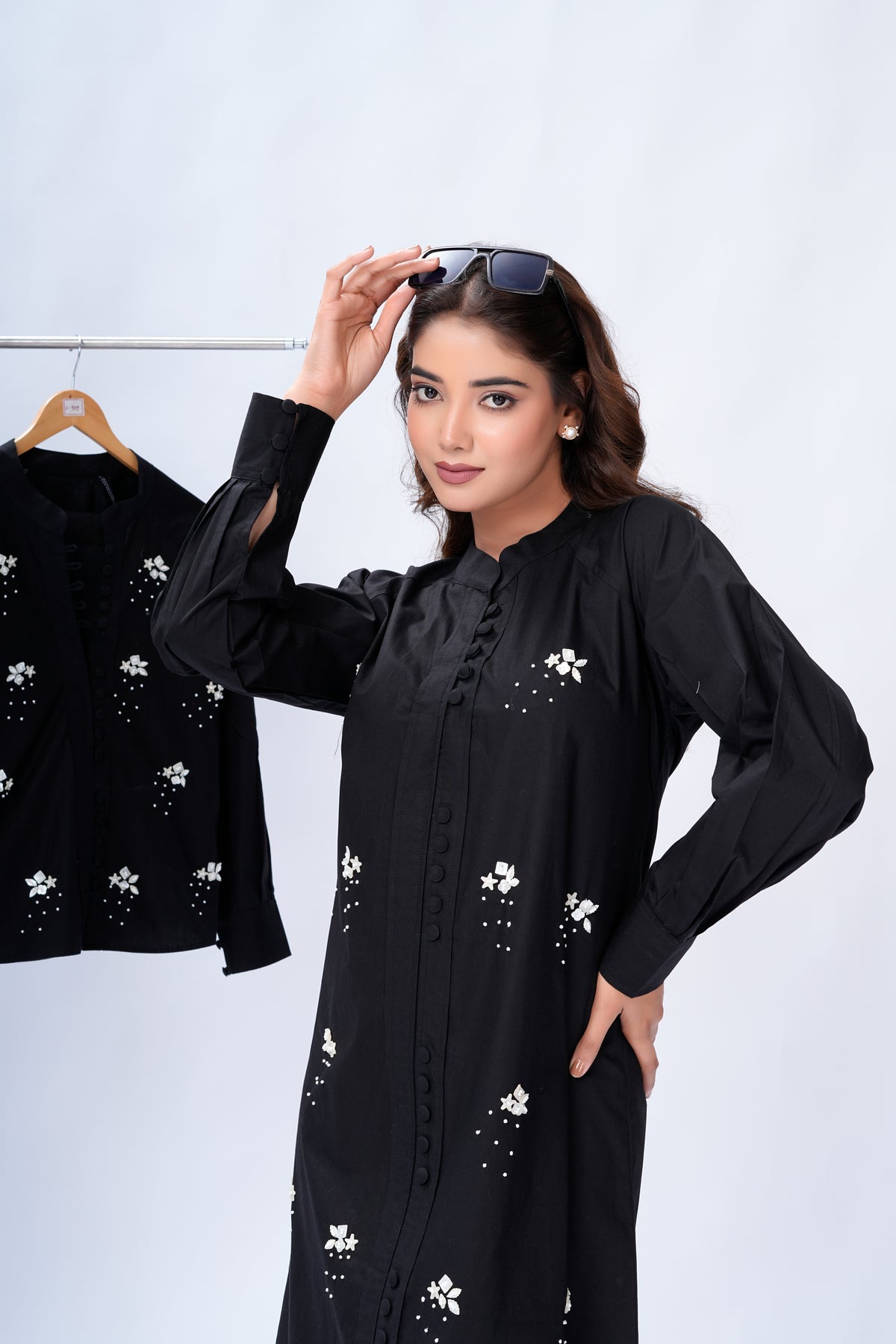 Alice hand-hambroidered shirt dress