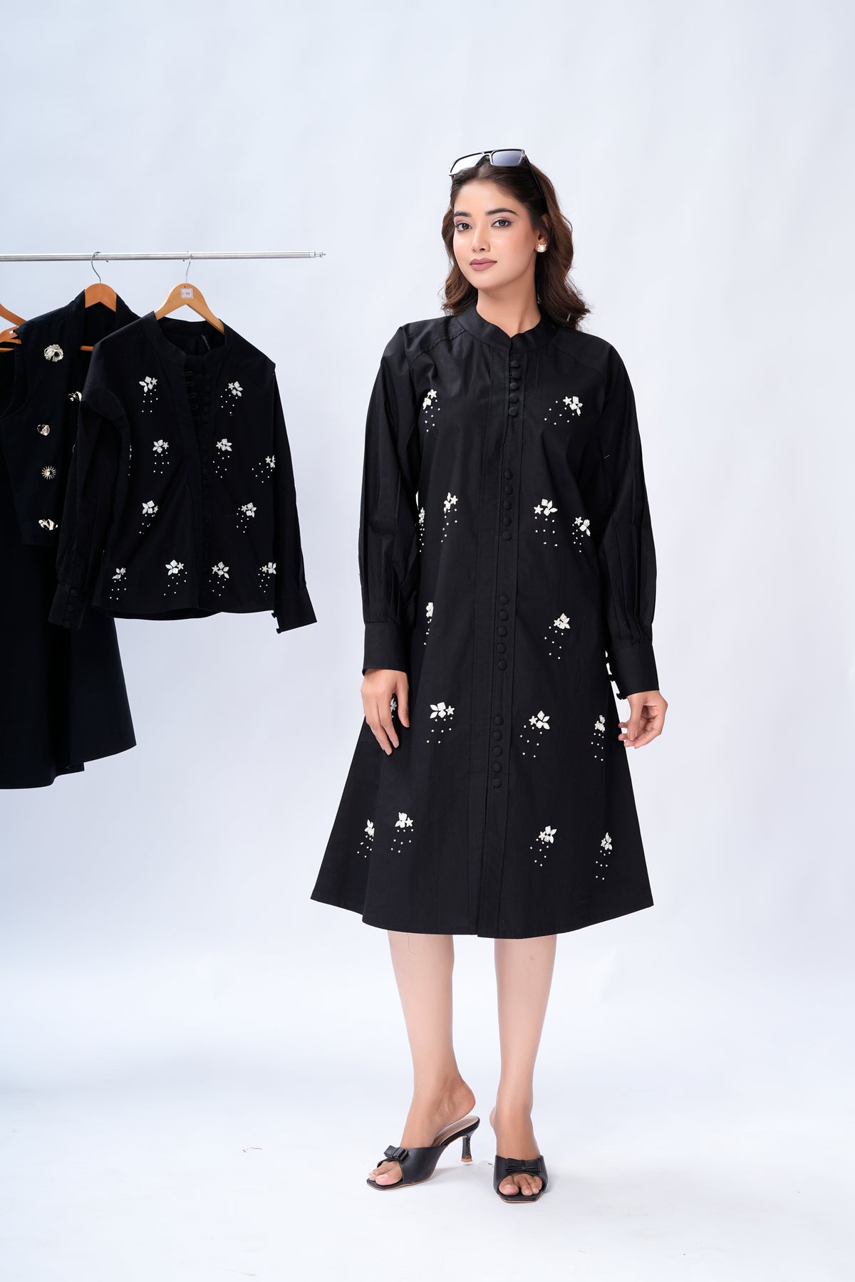 Alice hand-hambroidered shirt dress